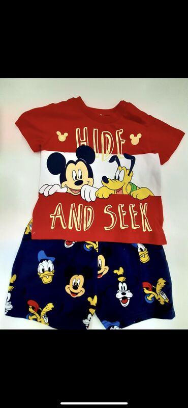 natpisi za majice: Disney, Komplet: Majica, Šorts, 98-104