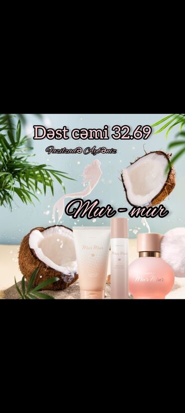 kişi ətri: 50 ml Mur Mur Parfumu 75 ml Parfüm Dezedorantı 150 ml Parfüm Duş