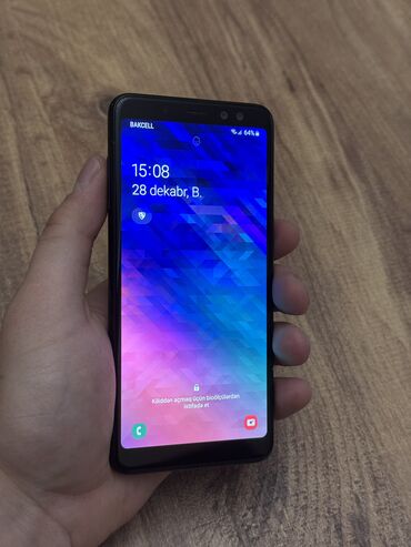 Samsung: Samsung Galaxy A8 2018, 32 GB, rəng - Qara, İki sim kartlı, Barmaq izi, Face ID — 4