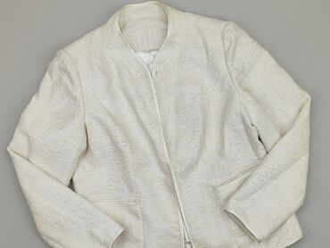 białe t shirty damskie z dekoltem v: Women's blazer L (EU 40), condition - Very good