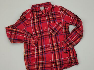 pajacyk 56 sttrój mikołaja: Koszula 5-6 lat, stan - Bardzo dobry, wzór - Kratka, kolor - Czerwony