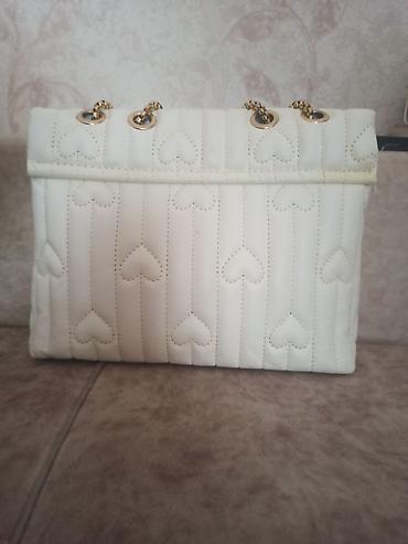 parfois çanta: Ağ rəngli zəncirli çiyin çantası - Material: yumşaq quilted — 1