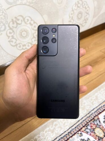 Samsung: Samsung Galaxy S21 Ultra 5G, Б/у, 128 ГБ, цвет - Черный, 2 SIM, eSIM