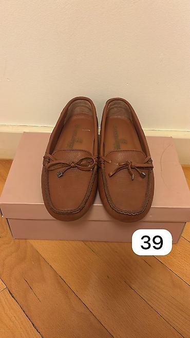 женские кожаные тапочки: Qadın dəri loafer ayaqqabı - Rəng: qara - Ölçü: 39 (şəkildə qeyd — 2