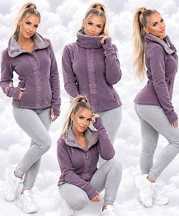 tech fleece ženski: Ženska fleece jakna duks Bench – ljubičasta - Topao, mekan fleece — 5