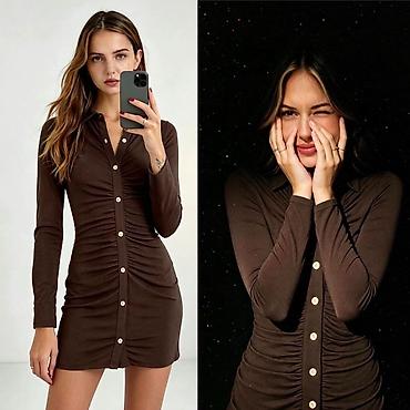 mindjusice: Ribana košulja-haljina sa dugim rukavima

Haljina: 2.500 dinara
S M L — 1
