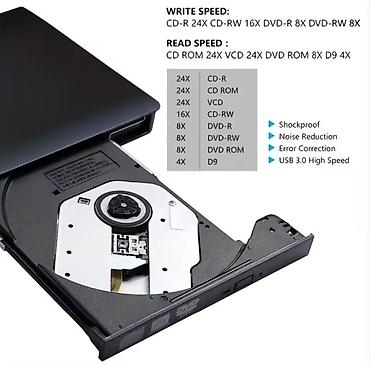 dvd rw: USB 3.0 Xarici DVD‑RW yazıcı/oxuyucu - Funksiyalar: DVD və CD — 7