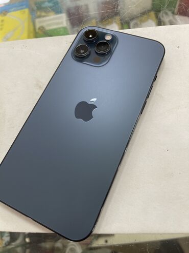 Apple iPhone: IPhone 12 Pro Max, Б/у, 256 ГБ, Синий, Защитное стекло, Чехол, Коробка, 87 %