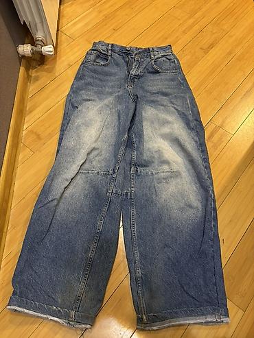Cinslər: Geniş kəsimli denim şalvar trendyol - Material: qalın denim (pambıq) — 1