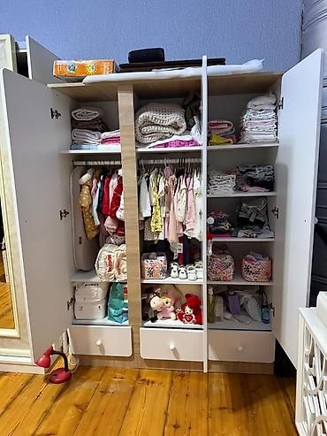 Uşaq dolabları: Uşaq geyimləri və aksesuarları üçün çoxfunksiyalı dolab. 1 aydır — 1