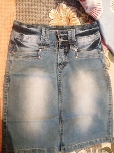 джинсовая юбка 48 размера: Юбка, Джинс