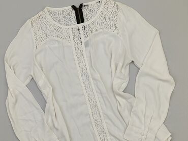 białe dopasowana bluzki z długim rękawem: Blouse, M (EU 38), condition - Perfect