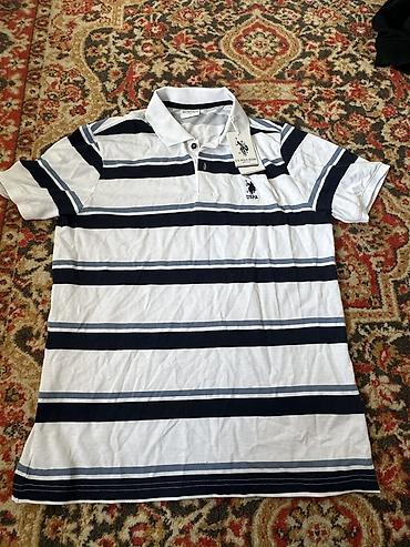 мужские поло: Мужская футболка, S, M, L, Us Polo Assn, Новый, цвет - Белый, Самовывоз, Бесплатная доставка, Платная доставка — 1