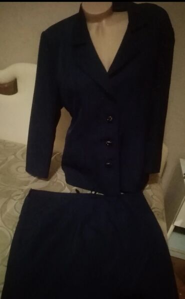 ženski komplet pantalone i sako: XL (EU 42), Jednobojni, bоја - Crna