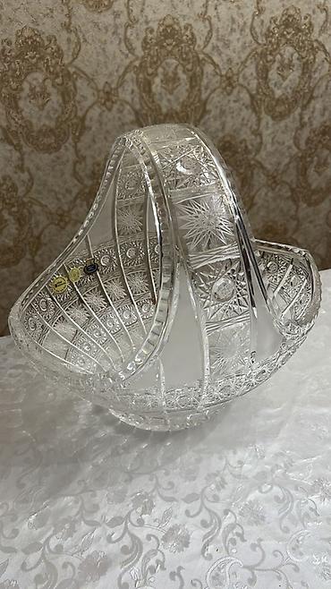 meyvə qablari: Tom Bohemia Crystal meyve qabi. 30 sm. Hec istifade olunmayib. Qutusu — 1