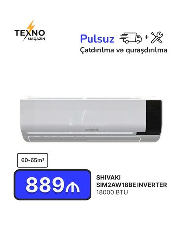 бу телефоны в баку: Kondisioner Shivaki, 50-60 kv. m, Split sistem, Kredit yoxdur, Pulsuz quraşdırılma