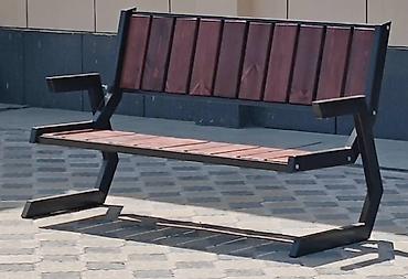 Скамейки: Скамейка Металл, Со спинкой, Без крыши — 8