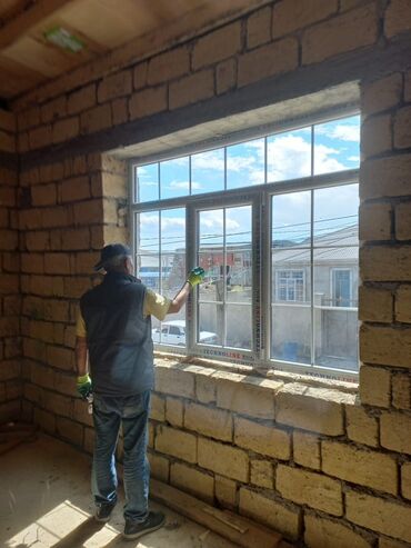 Plastik pəncərələr: Yeni İkiqat şüşə paketi Plastik pəncərə, Еni: 100 sm, Uzunluğu: 100 sm, Pulsuz quraşdırma — 21