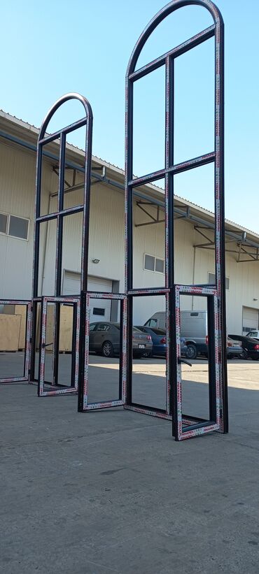 Pəncərələrin quraşdırılması, montajı: Plastik yumru pəncərələr. Ağ. Boz. Kariçnivi. Tund — 3