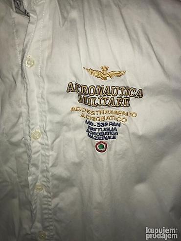 farmerke pull and bear: Original AERONAUTICA MILITARE kosulja L NOVA Kratak rukav 100% extra — 2