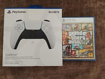 ps oyun diski: 🔥 TƏCİLİ SATILIR — PS5 DualSense + GTA 5 (PS5) Vəziyyəti: Tam yeni — 1