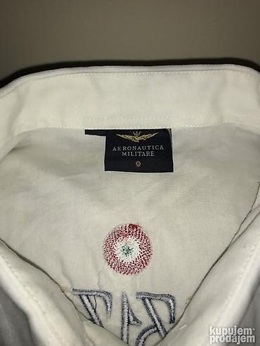 farmerke pull and bear: Original AERONAUTICA MILITARE kosulja L NOVA Kratak rukav 100% extra — 3