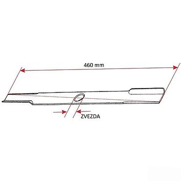 kovane gedore: Nož za kosilicu – dužina 460 mm, spoj sa zvezdastim otvorom Opis: - — 2