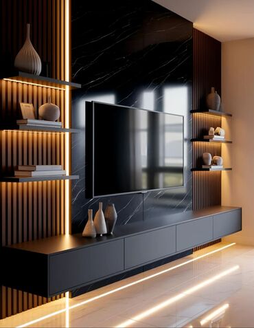 TV altlığı: Düz TV altlığı, Polkalı, Laminat — 6