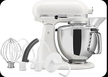 Блендеры, комбайны, миксеры: Стационарный планетарный миксер KitchenAid ARTISAN 4.8 л, фарфоровый — 2