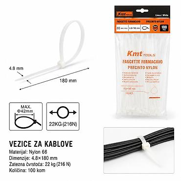 KMT Bela najlonska kravata 2308972 Bela najlonska vezica/kravata za