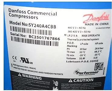 Danfoss Commercial Compressors –Model: SY240A4CBB - Maks. işləmə lalafo.az -da Danfoss Commercial Compressors –Model: SY240A4CBB - Maks. işləmə