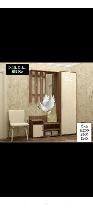 balaca skaf: Dəhliz dolabı – çoxfunksiyalı giriş mebeli Qiymət: 250 ₼ (şəkildə — 1