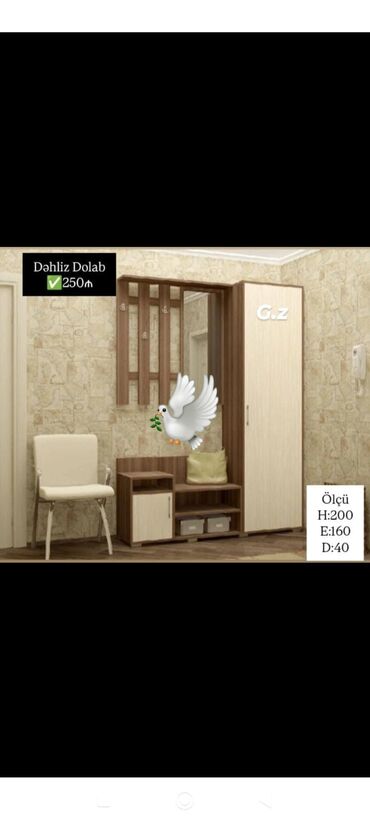 Yataq otağı dəstləri: Yeni, Düz dolab, Dəhliz dolabı