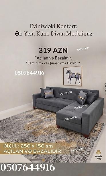 Künc divan, Yeni, Açılan, Bazalı, Parça, Şəhərdaxili pulsuz çatdırılma