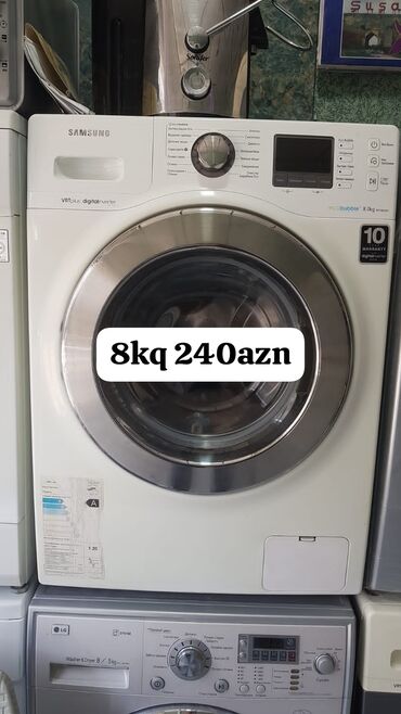 Uzunmüddətli kirayə mənzillər: Paltaryuyan maşın Samsung, 8 kq, İşlənmiş, Avtomat, Kredit yoxdur, Ünvandan götürmə, Ödənişli çatdırılma