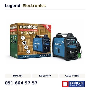 alet: Elanın başlığı: Metal qaynaq aparatı TE-MD76005 Elanın mətni: Legend — 1