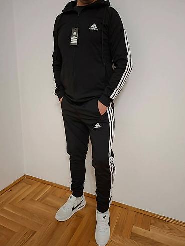 dugi john silver: Adidas muška trenerka – komplet gornji deo + donji deo - Boja: crna — 1