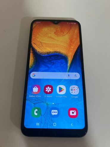 Samsung: Samsung Galaxy A20e, 32 GB, rəng - Gümüşü, Qırıq, Sensor, Barmaq izi