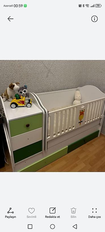 lay lay matras: Oğlan və qız üçün, İşlənmiş, Dördbucaq, Beşik, Yellənmə mexanizmsiz — 1
