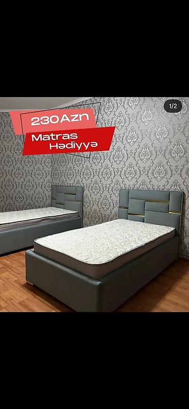 uşaq üçün matras: Məhsul: Yumşaq başlıqlı tək çarpayılar (müxtəlif modellər) - Modern — 2