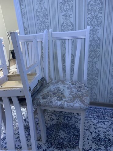 продажа стульев для кухни: Ашкана үчүн отургуч, Колдонулган, Жыгач, түсү - Ак