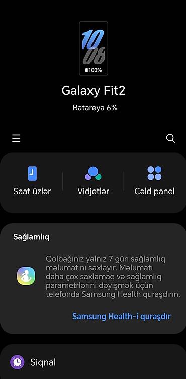 kreditle saat: İşlənmiş, Smart qolbaq, Samsung, Sensor ekran, rəng - Boz — 5