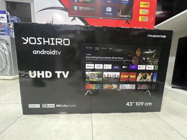 109 ekran televizor: Yeni Televizor Yoshiro 43" 4K (3840x2160), Pulsuz çatdırılma