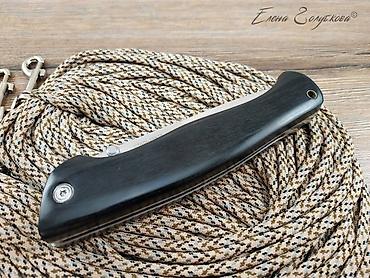 Охотничьи ножи: Складной нож Калан от Витязь сталь 65x13, рукоять дерево Охота и — 5