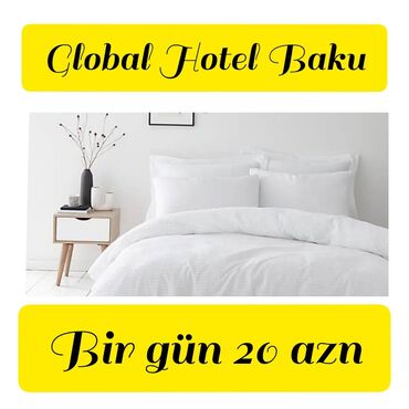 en ucuz yataqxana qiymetleri: Global Hotel Baku**** Ekonom o: 20 azn Standart o: 30 azn Deluks