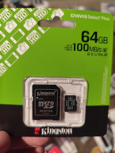 Kingston Canvas Select Plus microSD kartı – 64 GB - Oxuma sürəti: 100