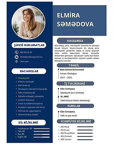 Работа: Peşəkar CV hazırlanması İşə qəbul zamanı ilk diqqət çəkən şey — 1