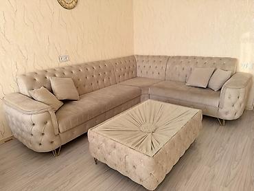 jozefin divan: Künc yumşaq mebel dəsti – klassik- modern üslubda - Dəst: L formalı — 3