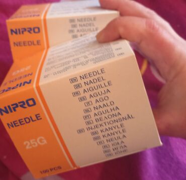 prodaja sminke na veliko: Igle i spricevi -"Nipro" *Igle-25g,26g, 1 kutija(100 kom.) -400 din