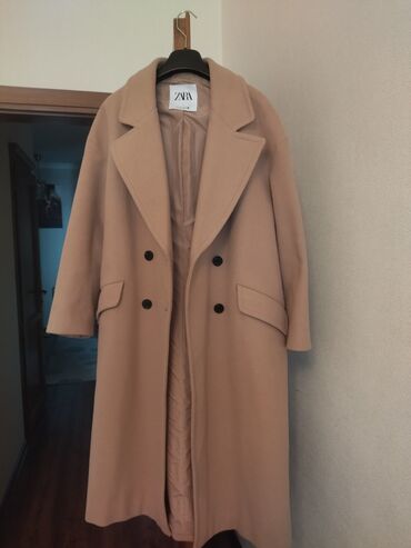 Пальто: Пальто, Zara, M (EU 38), цвет - Бежевый
